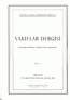 Vakıflar Dergisi Sayı: 5 Tıpkıbasım