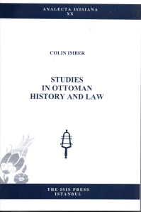 Studies in Ottoman History and Law