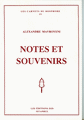Notes et Souvenirs Alexandre Mavroyeni