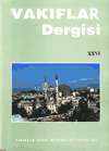 Vakıflar Dergisi XXVI. Sayı