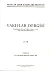 Vakıflar Dergisi Sayı: 2 Tıpkıbasım