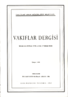 Vakıflar Dergisi Sayı: 7 Tıpkıbasım