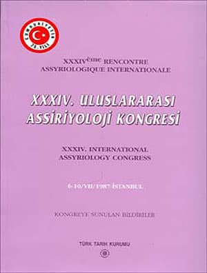 XXXIV. Uluslararası Assiriyoloji Kongresi - XXXIV. International Assyr