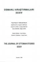 Osmanlı Araştırmaları 34 / The Journal of Ottoman Studies 34 (Prof. Dr