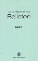 Türk Dili Araştırmaları Yıllığı - Belleten 2009 / 2 Kolektif